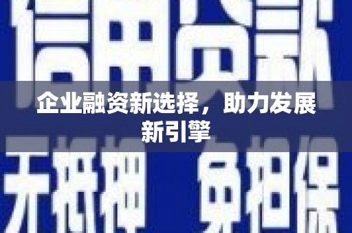 中宁企业融资新选择，助力发展新引擎