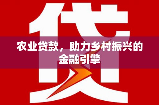 中宁农业贷款，助力乡村振兴的金融引擎