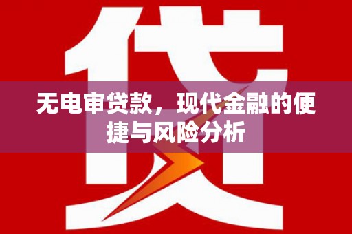 中宁无电审贷款，现代金融的便捷与风险分析
