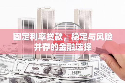 中宁固定利率贷款，稳定与风险并存的金融选择
