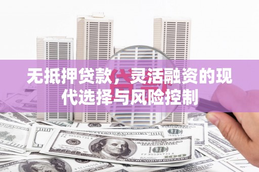中宁无抵押贷款，灵活融资的现代选择与风险控制
