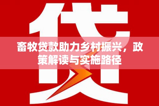 中宁畜牧贷款助力乡村振兴，政策解读与实施路径