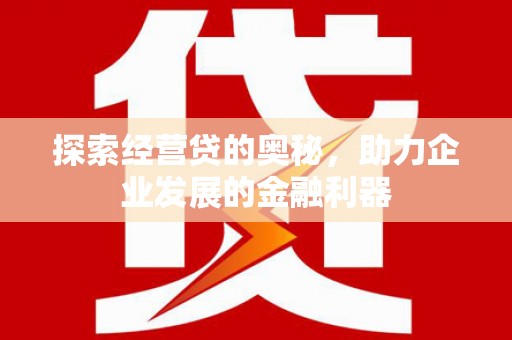 中宁探索经营贷的奥秘，助力企业发展的金融利器