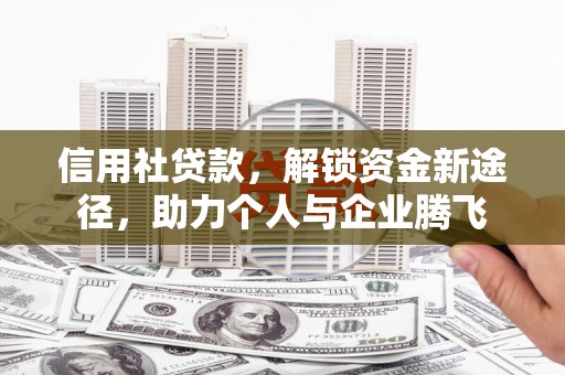 中宁信用社贷款，解锁资金新途径，助力个人与企业腾飞