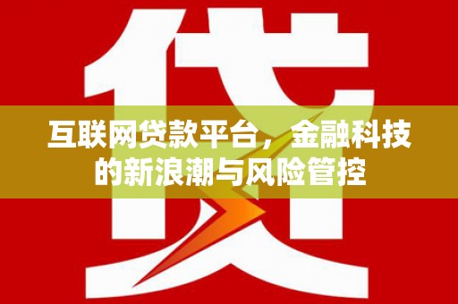 中宁互联网贷款平台，金融科技的新浪潮与风险管控