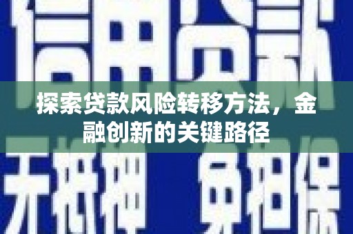 中宁探索贷款风险转移方法，金融创新的关键路径