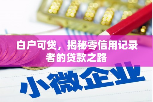 中宁白户可贷，揭秘零信用记录者的贷款之路