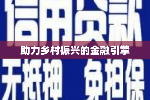 中宁助力乡村振兴的金融引擎