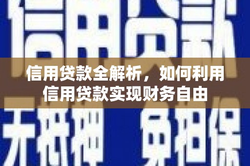 中宁信用贷款全解析，如何利用信用贷款实现财务自由